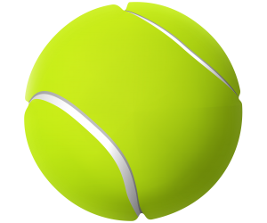 a tennis ball